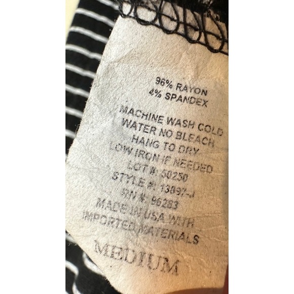 Olivia Rae T-Shirt Dress Black White Knit Criss Cross Back Soft Rayon Sz M - Picture 2 of 4